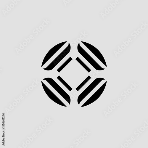 ROTATED ABSTRACT TRIANGLE MONOGRAM VECTOR DESIGN