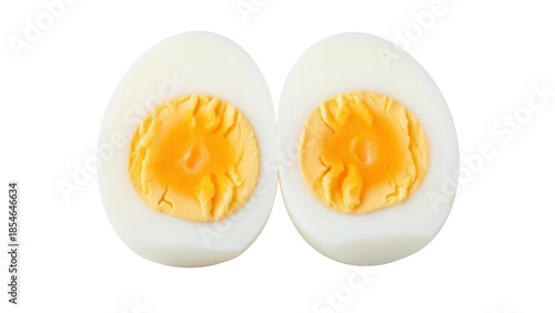 Tableau sur toile Two halves of a hard-boiled egg isolated PNG, healthy protein-rich food on trans
