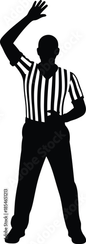 Referee signaling a foul