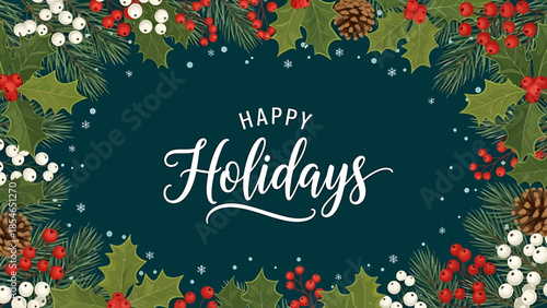 Happy Thanksgiving festive background featuring orange autumn leaves and elegant white script typography