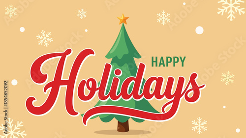 December 25 Christmas Day vintage poster with bold red numerals and retro typography, festive holiday design