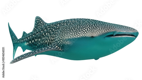 Whale shark PNG isolated on transparent background, spotted marine animal for wildlife and conservation projects, detailed