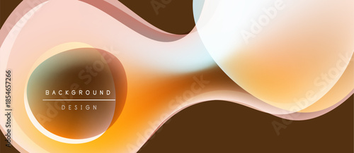 Abstract flowing shapes, warm color palette. Gradient blends create smooth transitions, modern design element. Background suggests fluidity, dynamism.