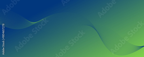 Abstract wavy line artistic banner