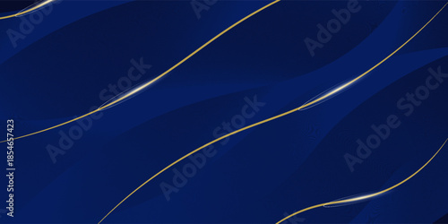 premium background design with diagonal dark blue and gold line pattern. vector horizontal template for digital lux business banner, formal invitation,aeps.10.
