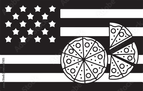 This is Eye Soothing & Minimalist Icon Design for National Cheese Pizza Day