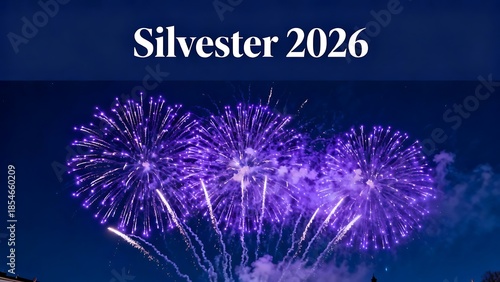 Happy New Year fireworks celebration vector illustration featuring festive holiday fire design with stars and lights on a black night background for a 2014 party event card