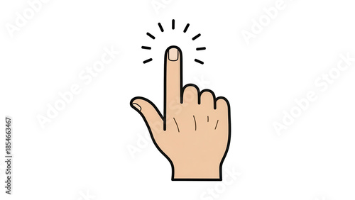 Index finger pointing gesture representing user navigation