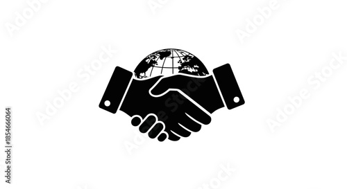 Global Partnership Icon Illustrating International Business and Collaboration Concept