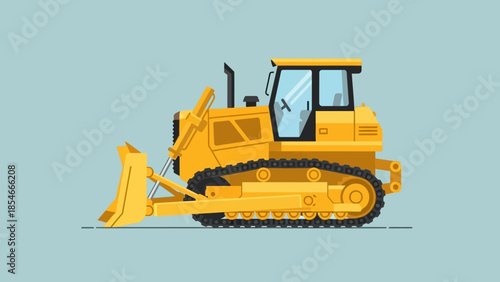 Yellow Bulldozer Illustration A Construction and Heavy Machinery Graphic