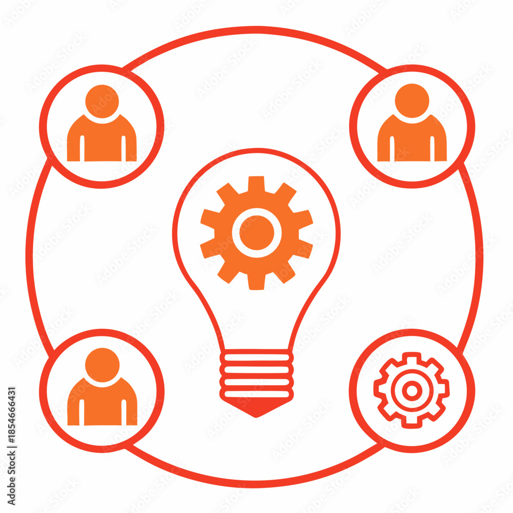 Fototapeta premium Teamwork and Bright Ideas