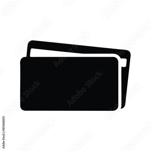 Sleek black folder icon conveying organization and data storage simplicity