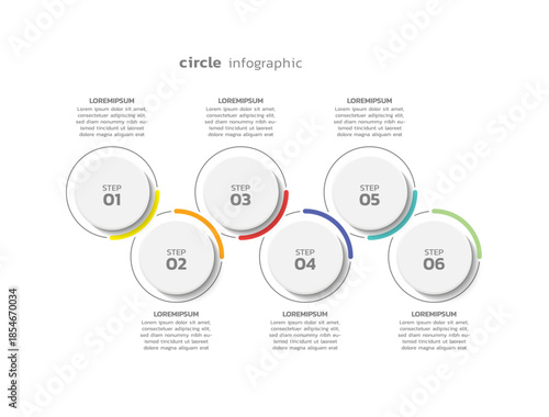 Vector infographic business template colorful design