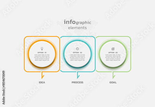 Vector infographic business template colorful design