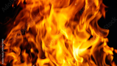 A close up of a large flame with a dark background