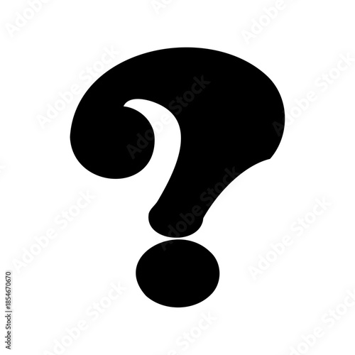 A bold question mark illustration represents uncertainty and prompts introspection