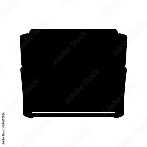 Silhouette of a modern, comfortable, and stylish living room chair