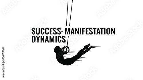 Athlete performs gymnastic rings routine, embodying strength and focus for success