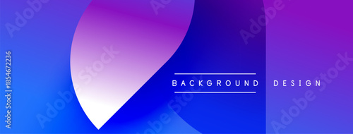 Abstract gradient shapes overlap. Blue, purple hues dominate design. Text reads background design centered within image.