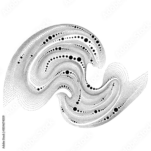 Sea wave on transparent background for artistic design