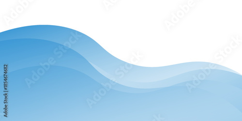Ilustrasi vektor konsep latar belakang gelombang abstrak biru modern