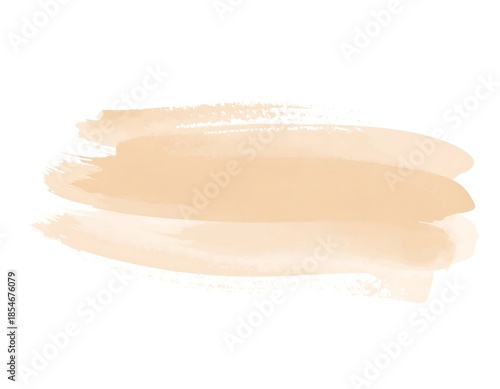 Three overlapping brush strokes in a soft, muted peach color