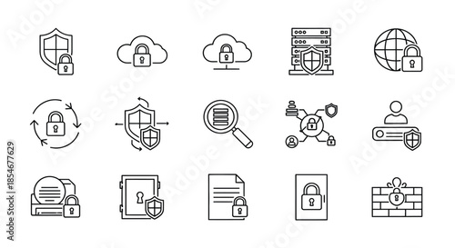 Illustrations of various security measures