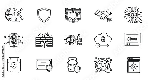 Illustrations of cybersecurity concepts