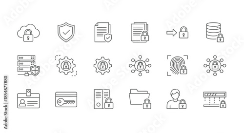 Illustrations of various security measures