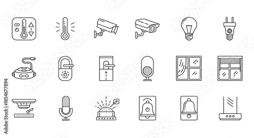Smart home automation icons