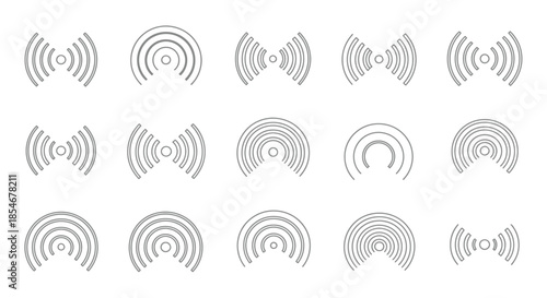 Collection of wireless signal icons