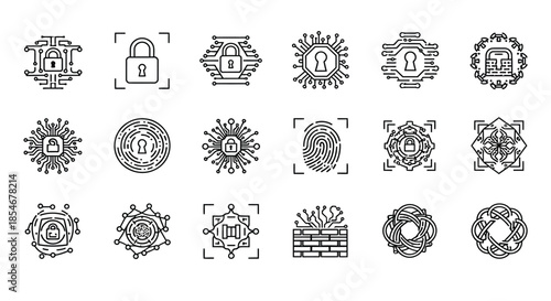 Collection of security and privacy icons