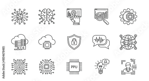 Illustrations of various technology concepts