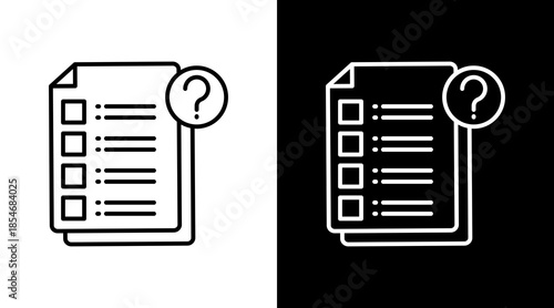 Questionnaire Icon For Design Elements