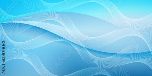 A light blue background with waves and soft lines that move in a simple and calm manner, creating a professional and modern atmosphere.