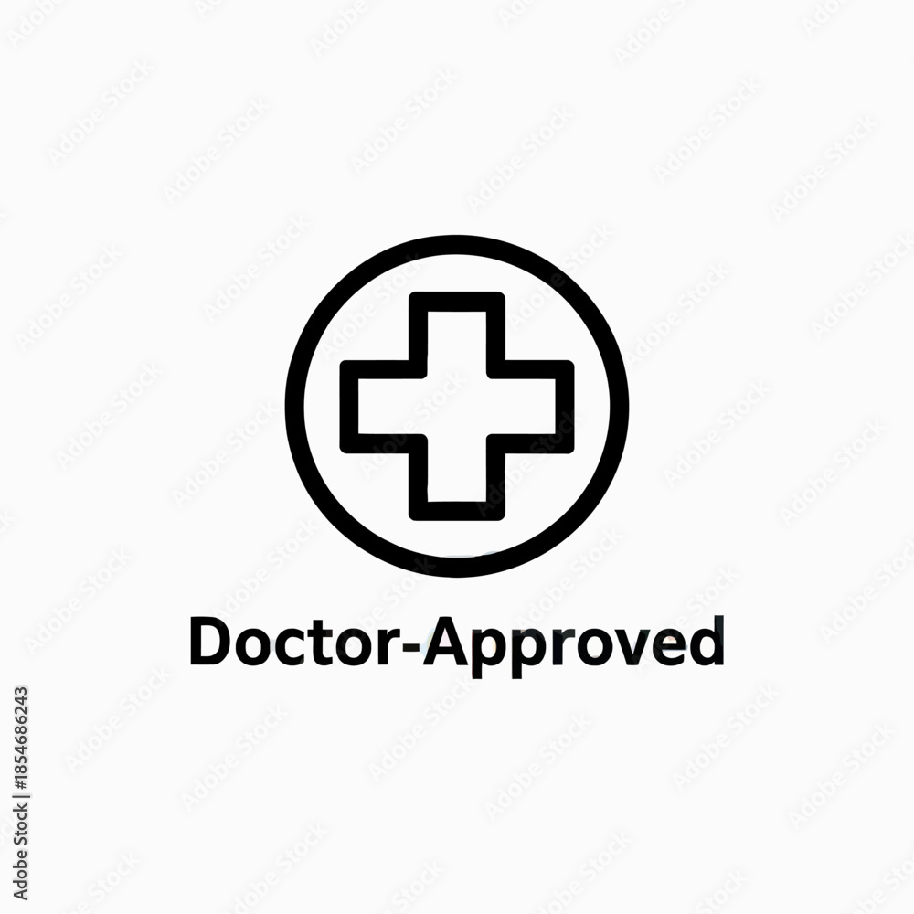 Fototapeta premium DoctorApproved Medical Symbol Icon for Health Care
