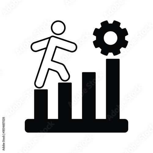 Productivity  icon with white background vector stock illustration