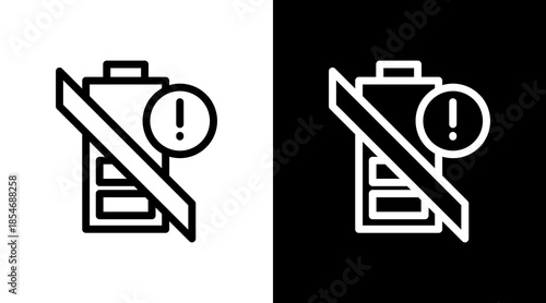Battery Empty Icon For Design Elements