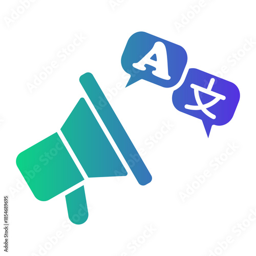 language listening skills Gradient icon