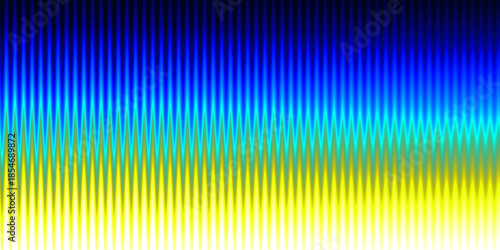 Abstract blue and yellow vertical zigzag stripes background with gradient texture for digital design