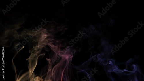smoke on a black background