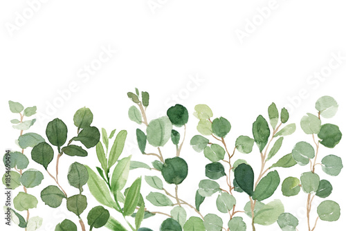 Flower watercolor frame for wedding, birthday, card, background, invitation, wallpaper, sticker, decoration etc.
