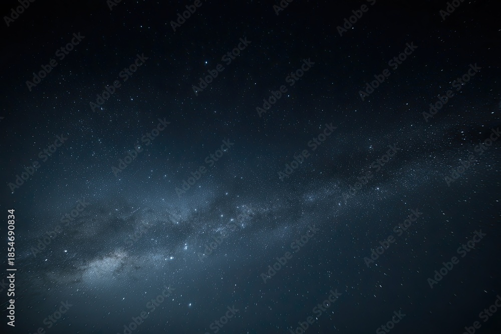 Obraz premium Milky Way across dark sky, softly blurred, sprinkled with starlight