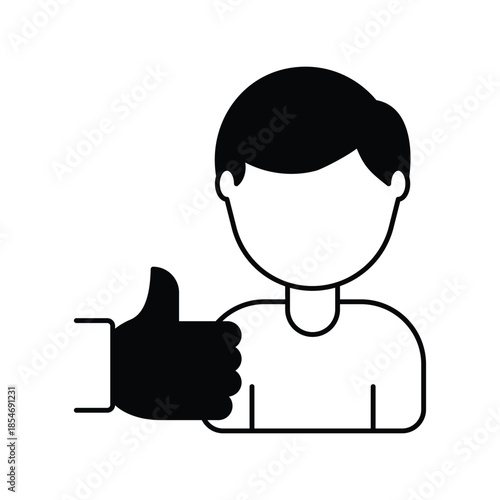 Recognition icon with white background vector stock illustration