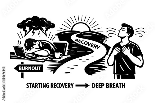 From burnout to recovery: a journey of deep breathing and self-care