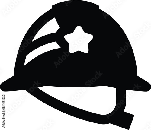 parade safety hat line art vector illustration on transparent background