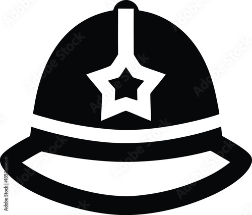 parade safety hat line art vector illustration on transparent background