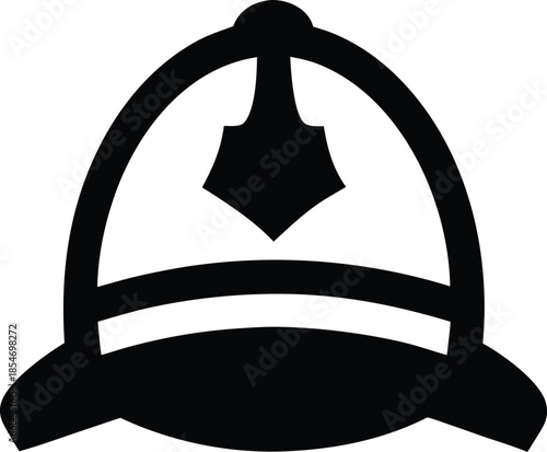 parade safety hat line art vector illustration on transparent background