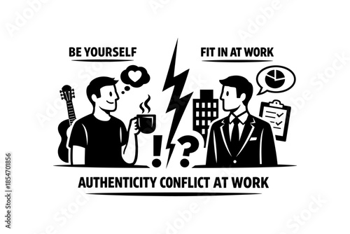 Authenticity conflict: be yourself versus fitting in at work, a dilemma