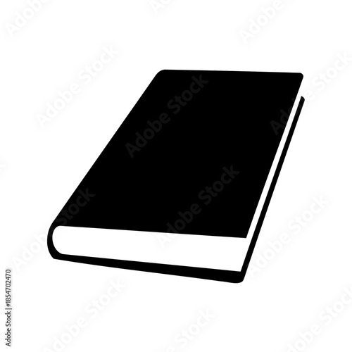 Black book illustration representing knowledge, information, stories, and creative works for study